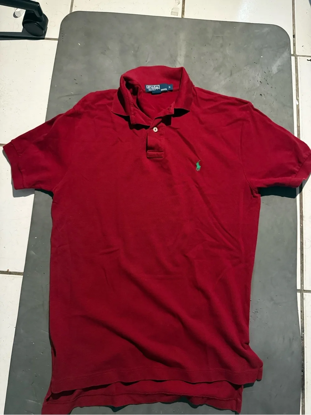 Ralph Lauren Men’s Deep Red Polo with Green Pony